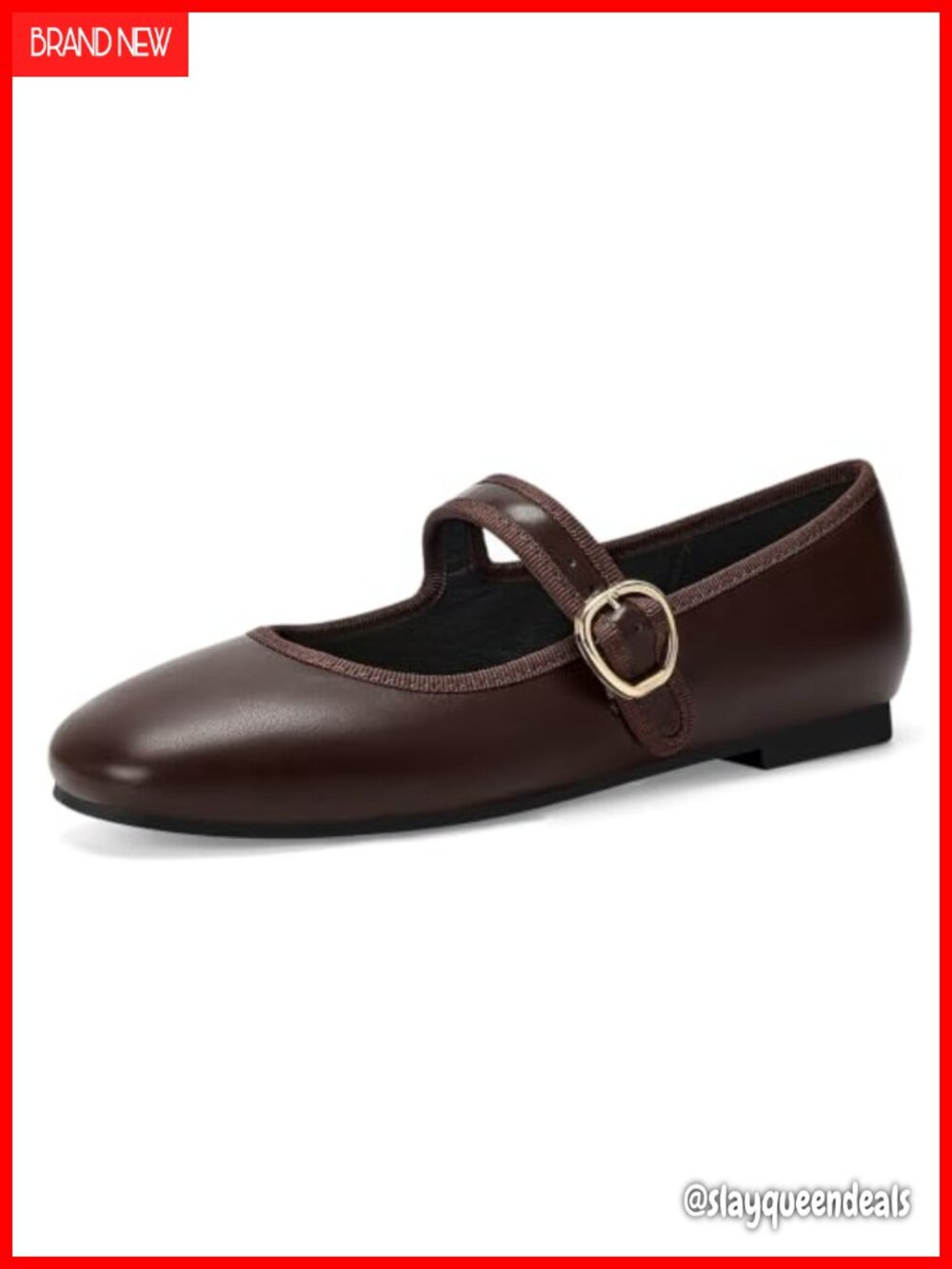 Mary Jane Flats Square Toe Adjustable Buckle Memory Foam Women's Dressy